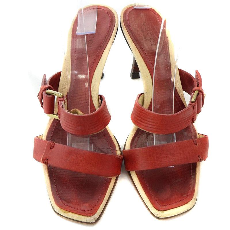 GUCCI グッチ　ミュール　赤　35 GUCCI - グッチ GUCCI ミュール 138722 レディース 35Cの通販 by