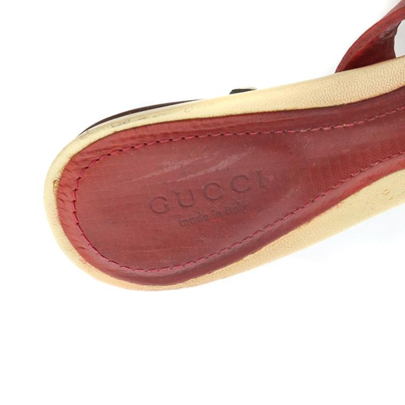 GUCCI グッチ サンダル ハイヒール 35 1/2 22.5cm 赤 レッド /NR