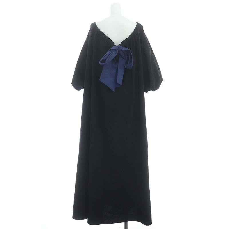 美品 Havel studio テントラインワンピース ドレス ネイビー