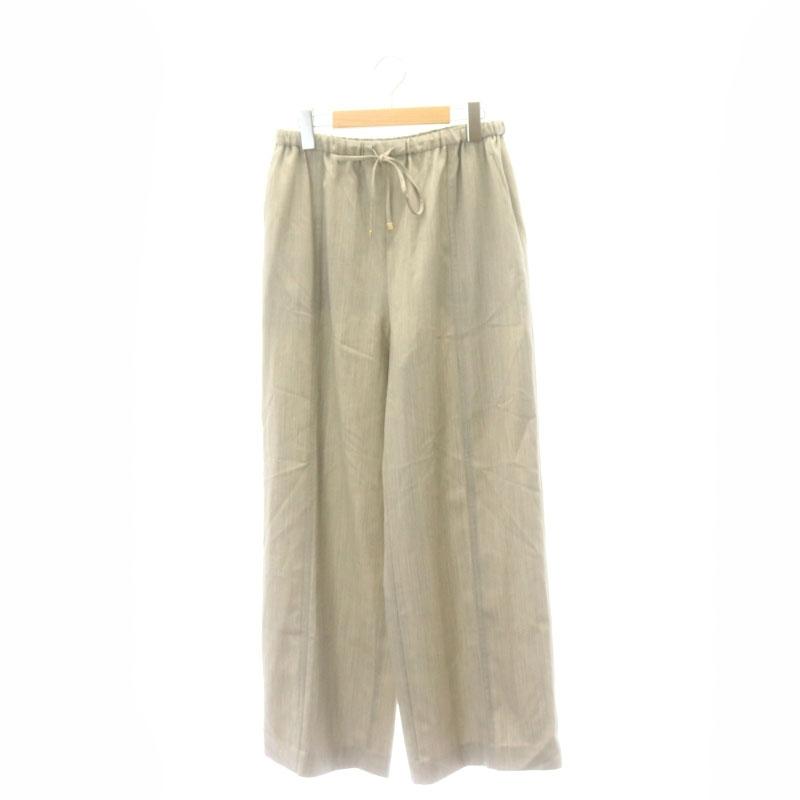 エブール ebure 23AW ファインライトウールパンツ ワイド センター 