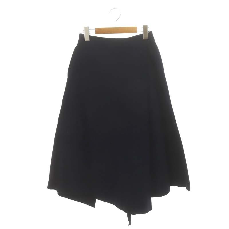 エンフォルド ENFOLD アシメントリードレープスカート フレアスカート  