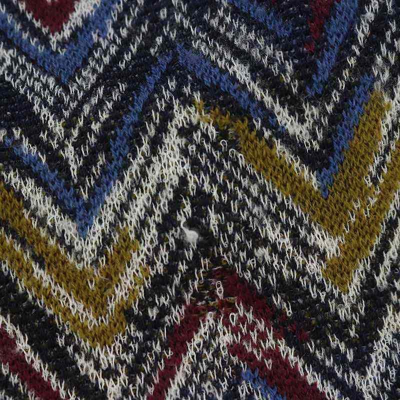 ミッソーニ MISSONI 総柄ニットワンピース ロング ミモレ 長袖 44  