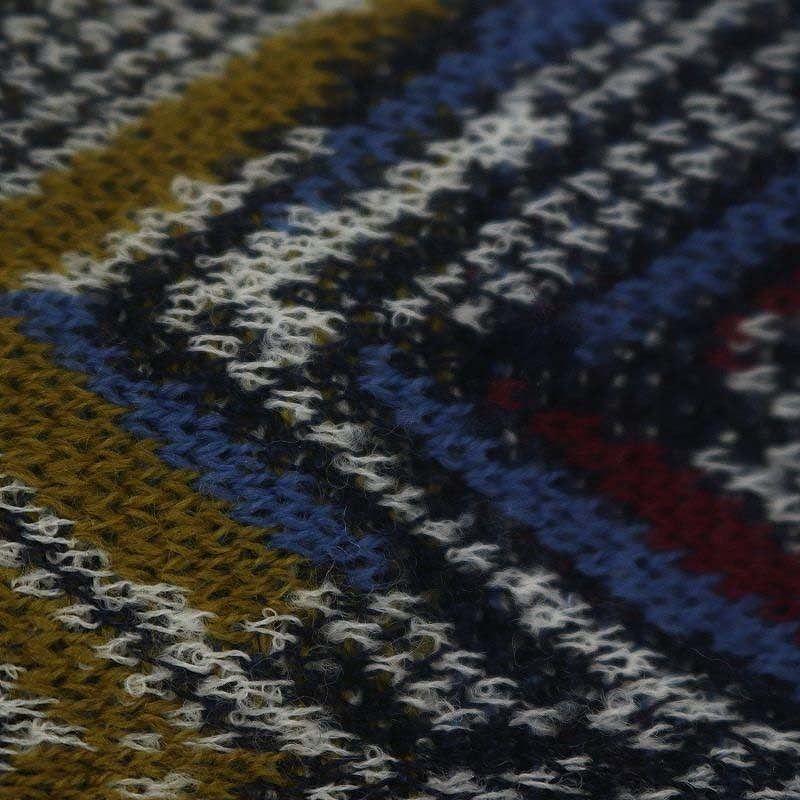 ミッソーニ MISSONI 総柄ニットワンピース ロング ミモレ 長袖 44  