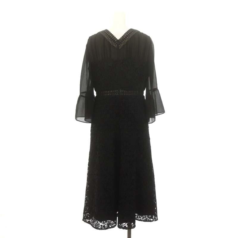 ヴィヴィアンタム VIVIENNE TAM レース Vネック シフォン ドレス 