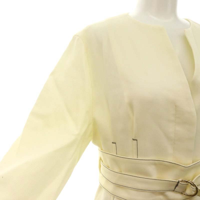 エブール 23AW デニムライクウールベルトワンピース ロング マキシ丈  