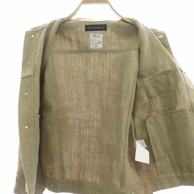 マディソンブルー MADISONBLUE シャツジャケット ステンカラー リネン  