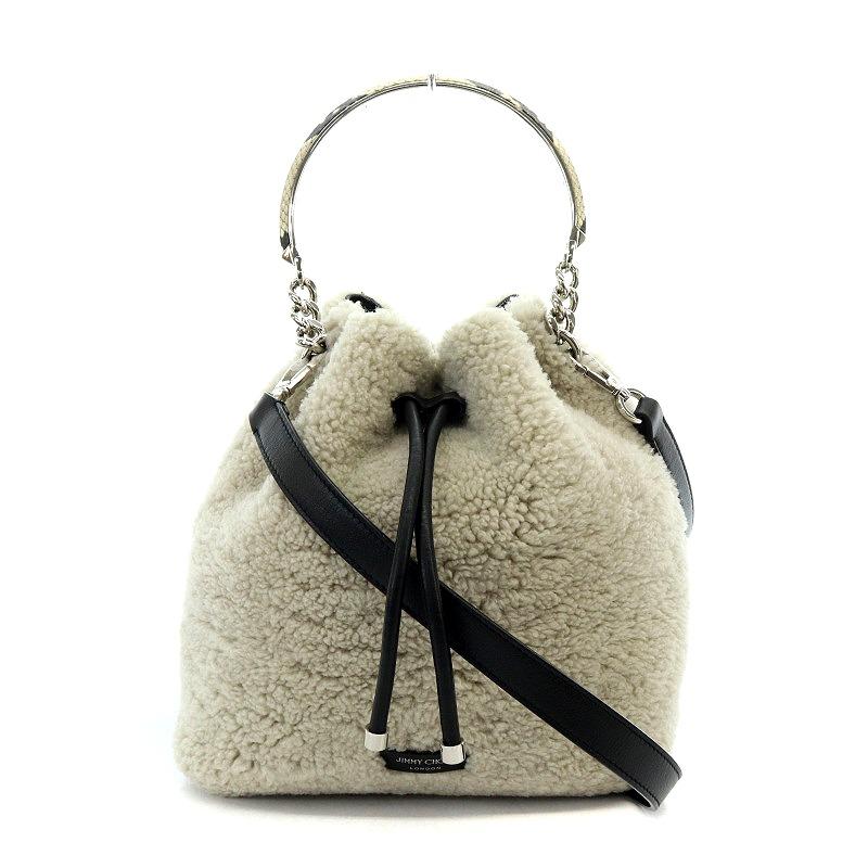 JIMMY CHOO ジミーチュウ FOX × パイソン ショルダー バッグ