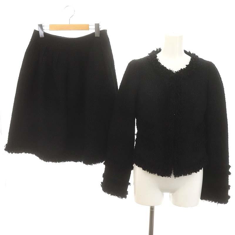 コトゥー COTOO セットアップ 上下 スーツ ツイード ジャケット ノー  