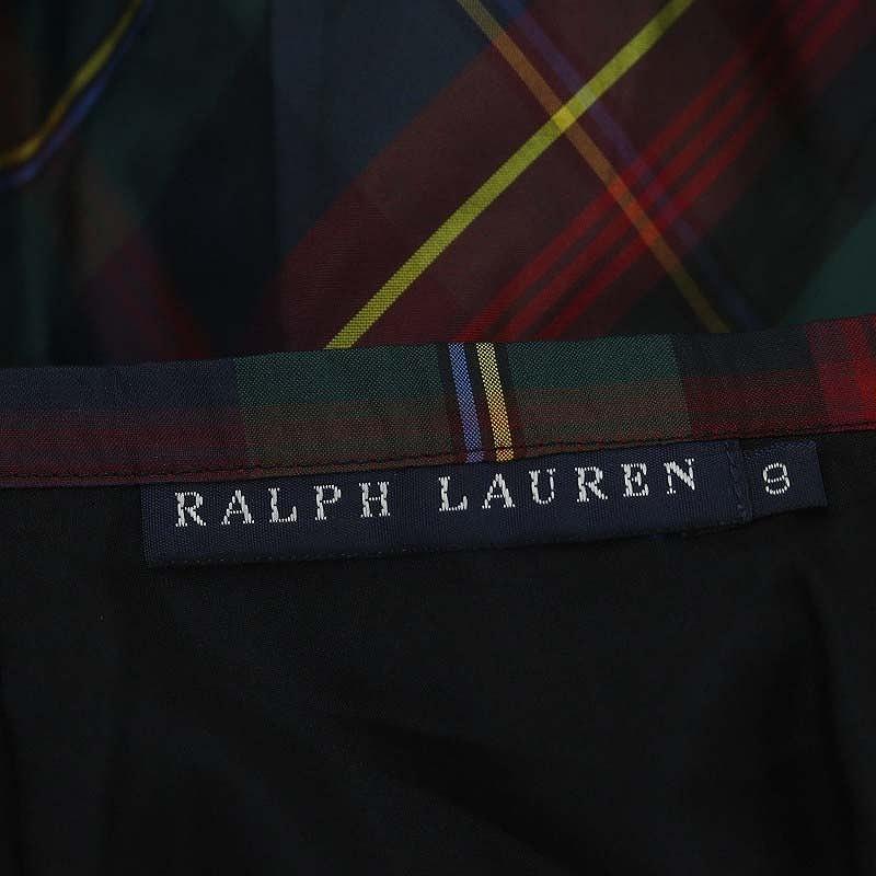 POLO RALPH LAUREN ラルフローレン シルクチェックバルーンスカート 