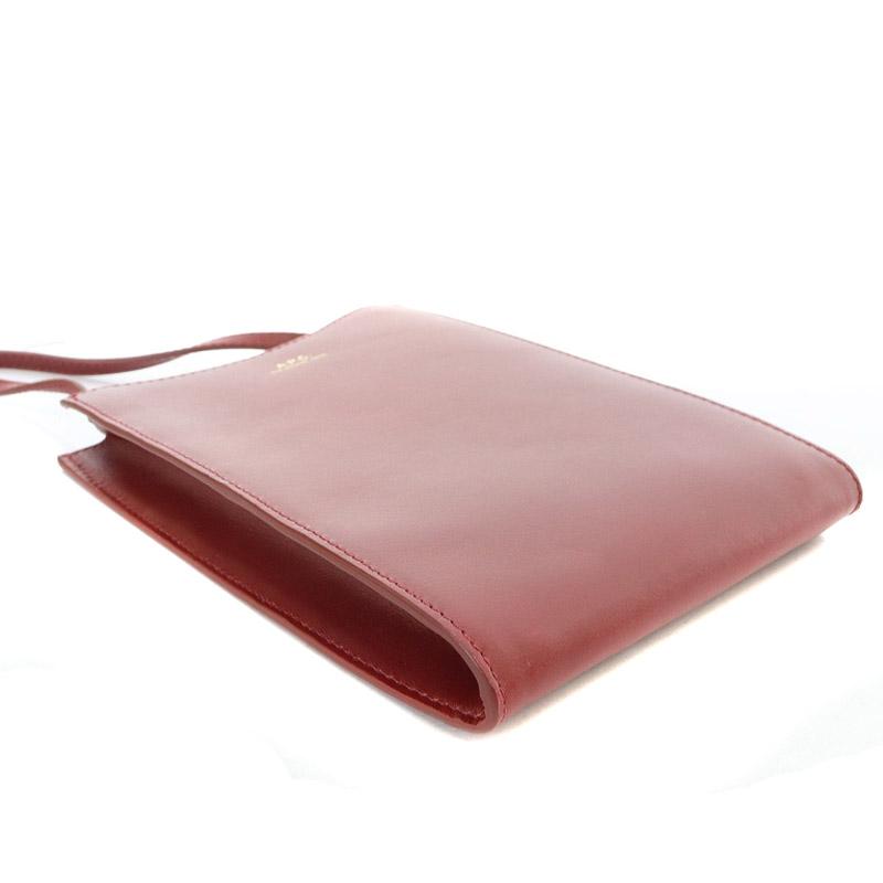 A.P.C. アーペーセー Jamie ショルダーバッグ レザー ロゴ 赤 レッド  