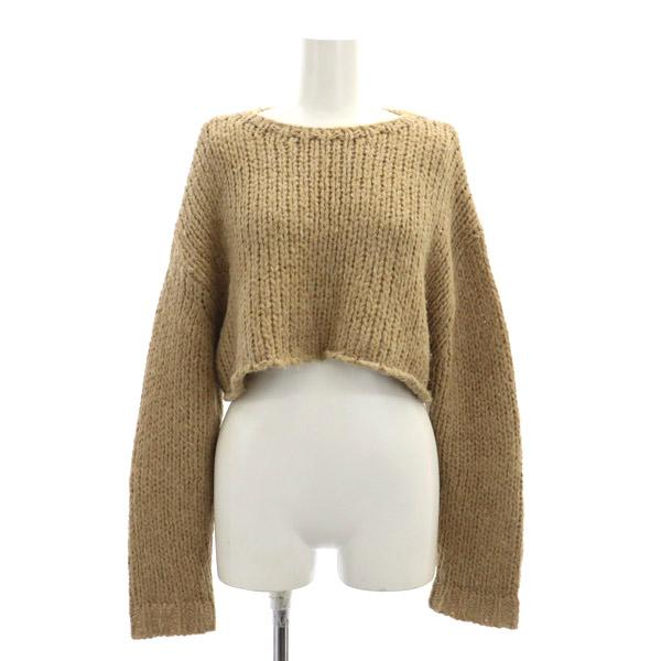 オメカシ Omekashi 22AW ショートニット セーター 長袖 F 茶 ブラウン  