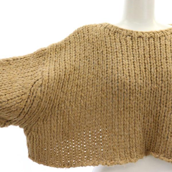 オメカシ Omekashi 22AW ショートニット セーター 長袖 F 茶 ブラウン  