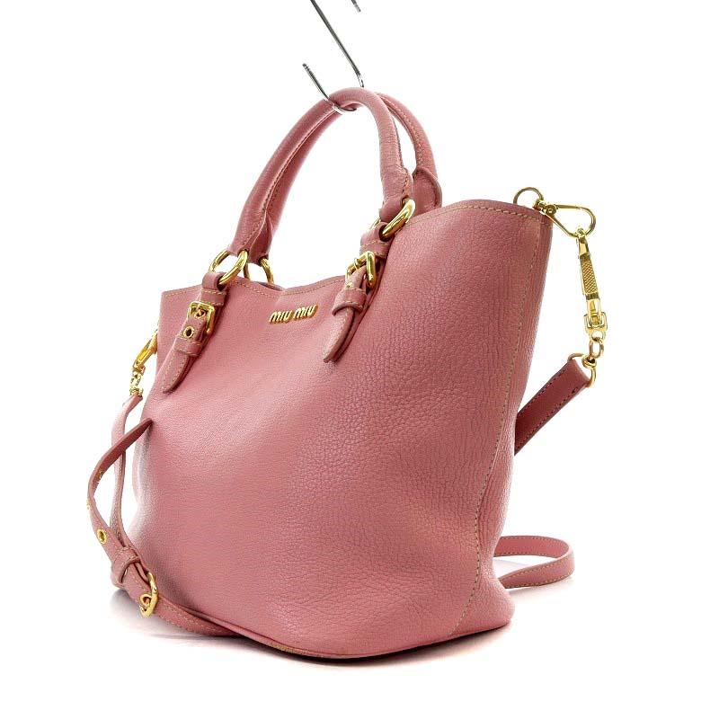 ミュウミュウ miumiu マドラス 2WAY バッグ ハンド ショルダー レザー 