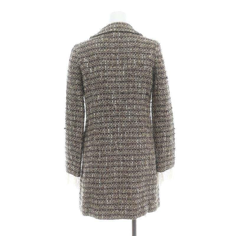 ハロッズ Harrods ツイードジャケット レース ロング 1 ベージュ