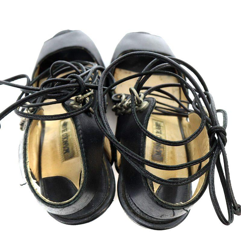 マノロブラニク MANOLO BLAHNIK レースアップサンダル ハイヒール  