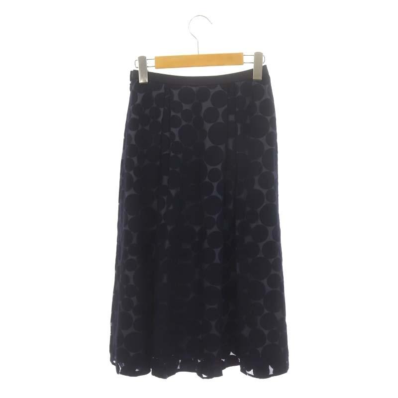 レリアン Leilian セットアップ上下 パールボタン ドット ブラウス 七  