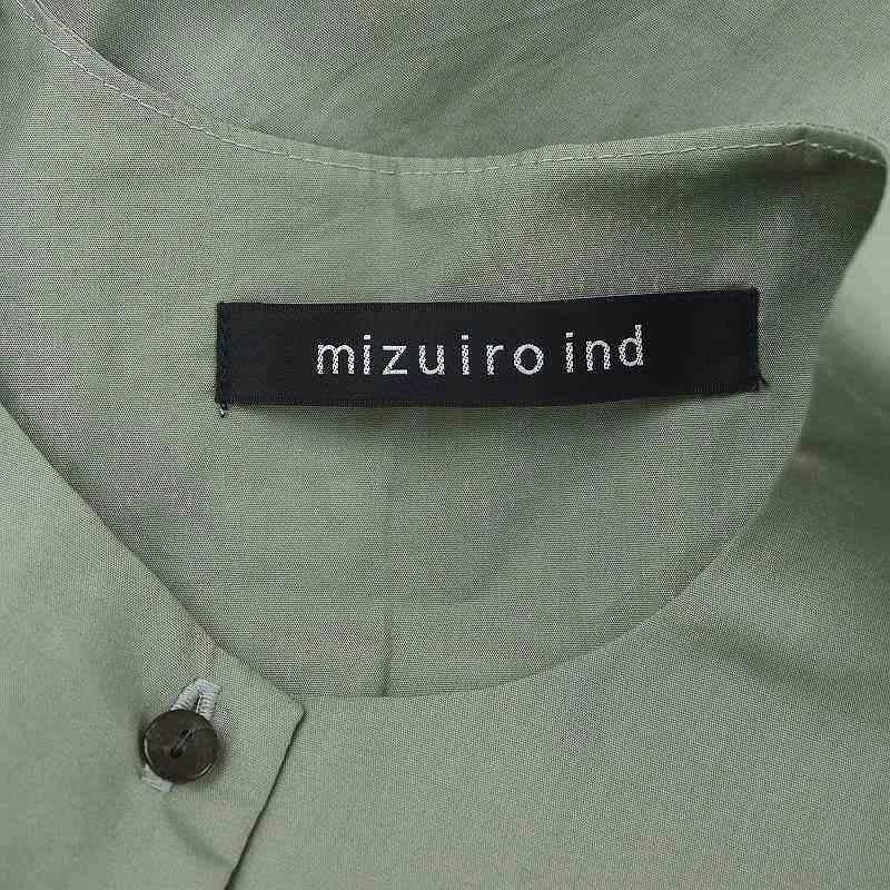 ミズイロインド mizuiro ind ノースリーブ フレアワンピース ロング  