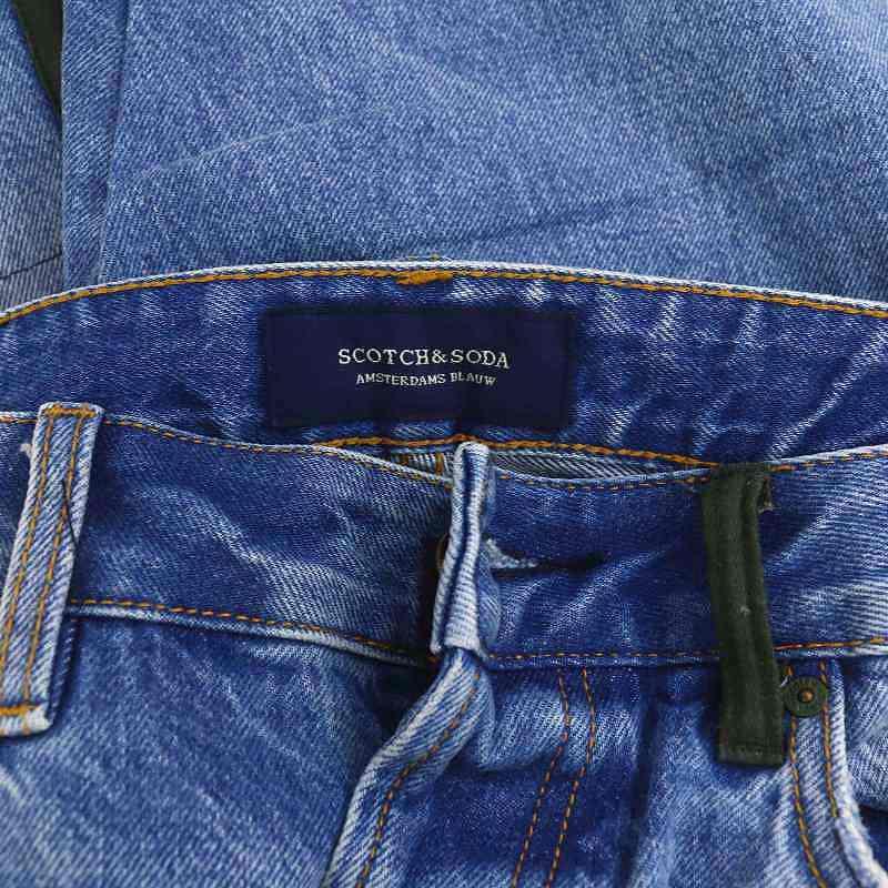 スコッチ&ソーダ SCOTCH & SODA パッチワーク デニムパンツ テーパード 