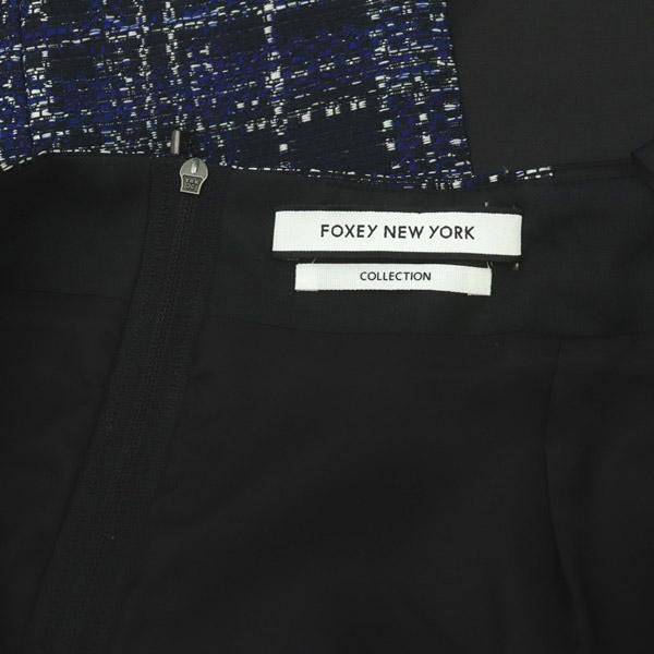 FOXEY フォクシー ニューヨーク NEW YORK ツイード切替スカート ひざ丈 