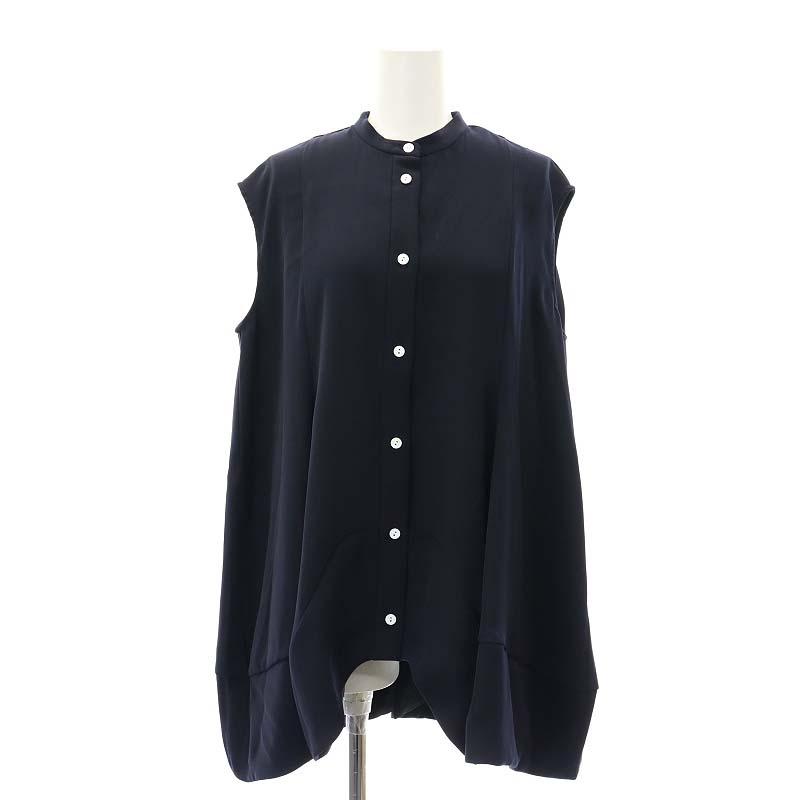 エンフォルド ENFOLD 24AW SOLID FLARE-HEM BLOUSE ブラウス 