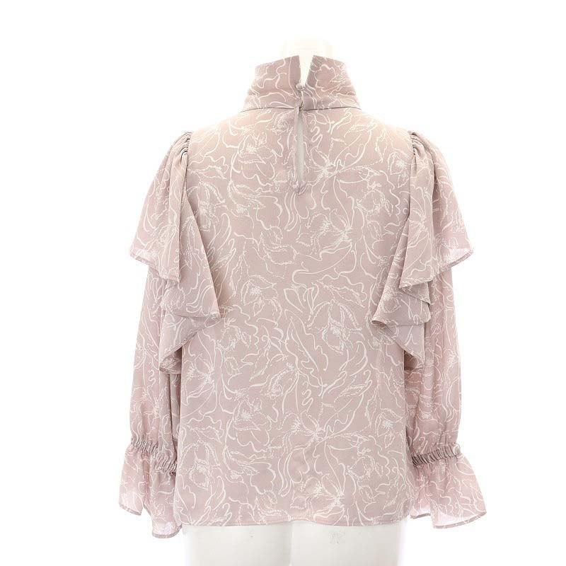 SNIDEL スナイデル 22SS フリルシアーブラウス シャツ 長袖 F 