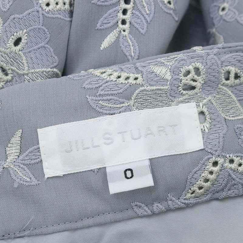 JILL STUART ジルスチュアート　スカート　フレア　ブルーグレー　0 JILL STUART ジルスチュアートスカートフレアブルーグレー0
