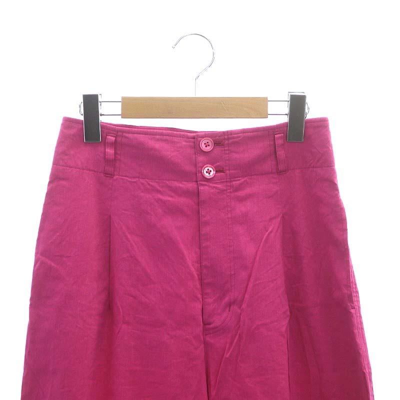 ロンハーマン Ron Herman 23SS リネン混タックワイドパンツ ストレッチ  