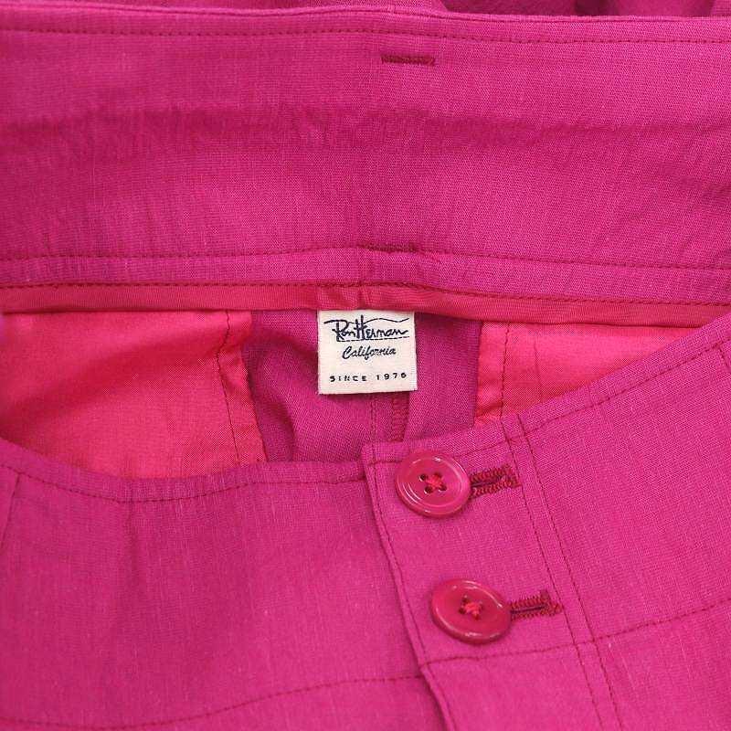 ロンハーマン Ron Herman 23SS リネン混タックワイドパンツ ストレッチ  