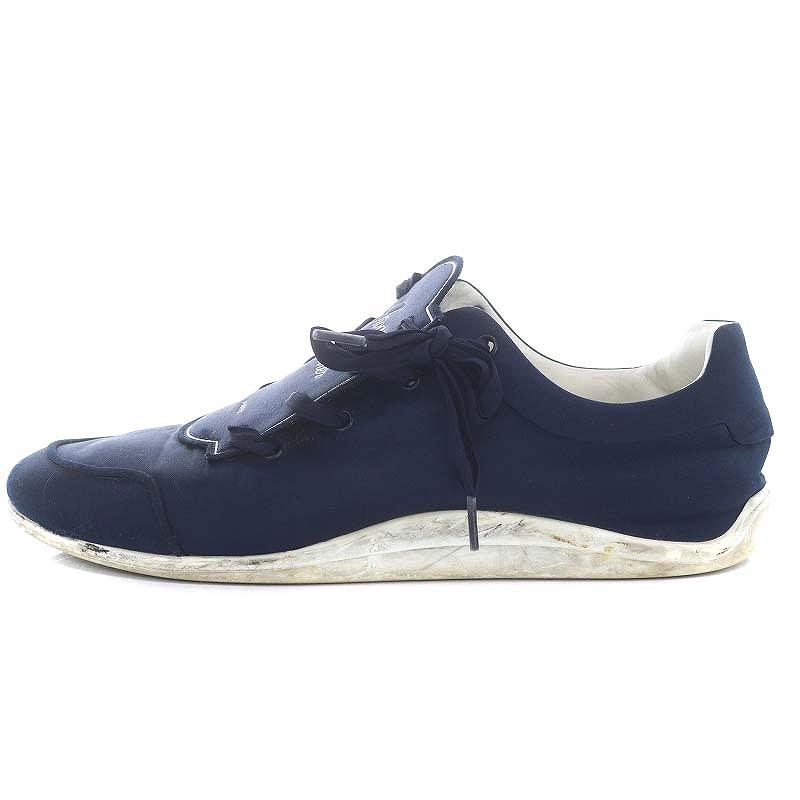 ロジェヴィヴィエ ROGER VIVIER サテンロゴスニーカー 38 25.0cm 紺 