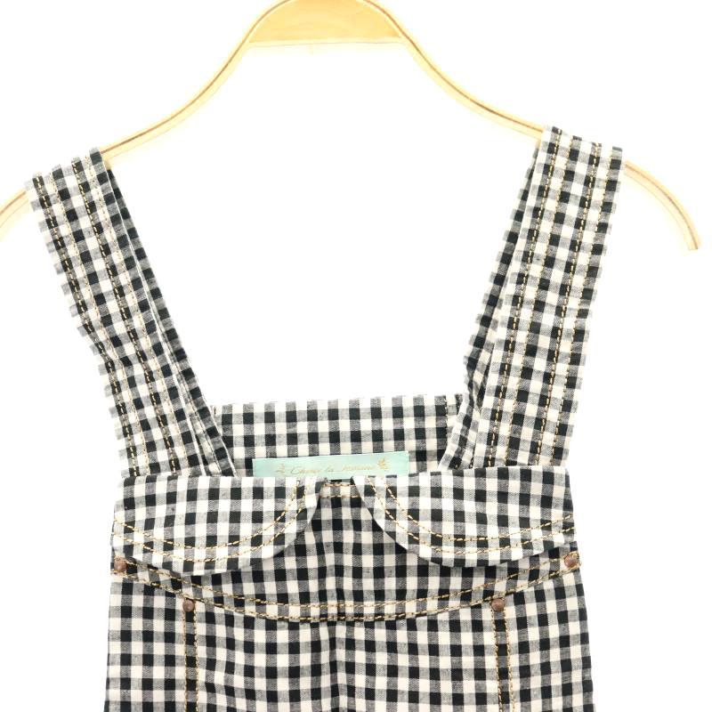 フランシュリッペ franche lippee チェック柄サロペット 