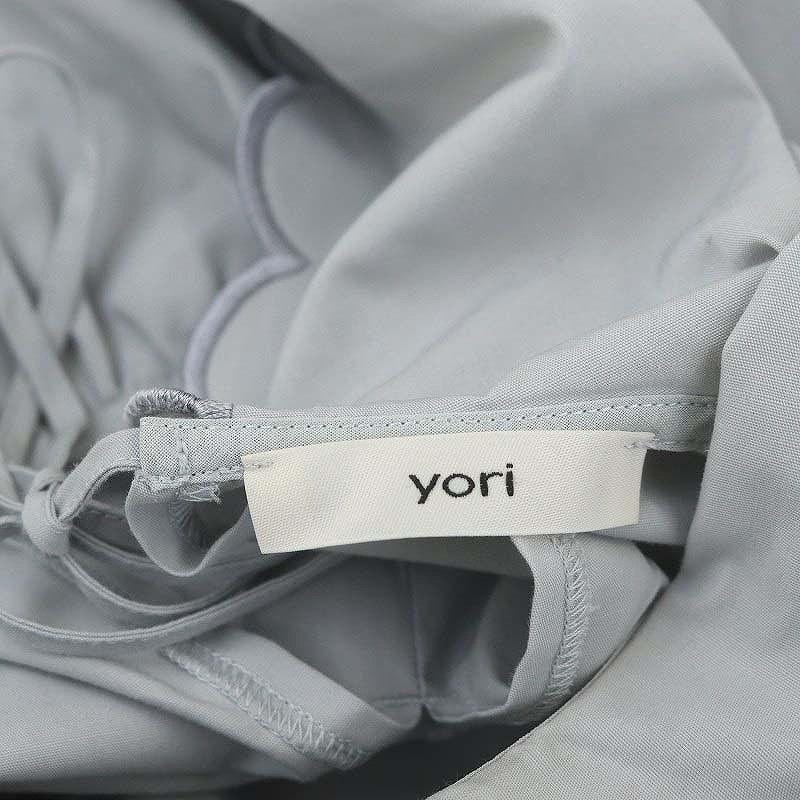 ♡完売品♡美品♡yori♡スカラップ♡ブラウス♡グレー （美品】 yori  