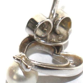 ミキモト MIKIMOTO ピアス 両耳 ハート パール 真珠 18金 K18 ホワイト 