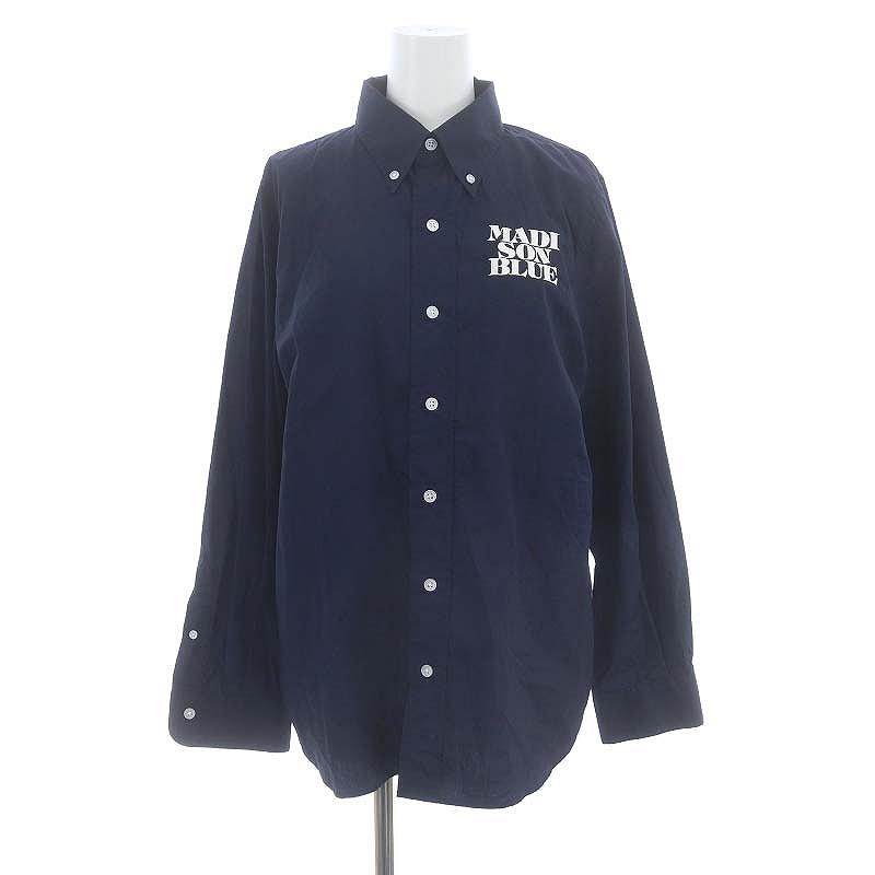 MADISONBLUEマディソンブルー★メッセージボタンダウンシャツ00美品 中古・古着通販】MADISON BLUE (マディソンブルー) メッセージシャツ