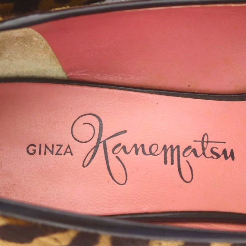GINZA Kanematsu 銀座かねまつ パンプス ローヒール レオパード