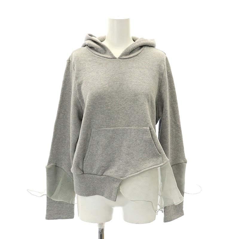 アンスリード UN3D. アシメフリルスウェット パーカー プルオーバー  