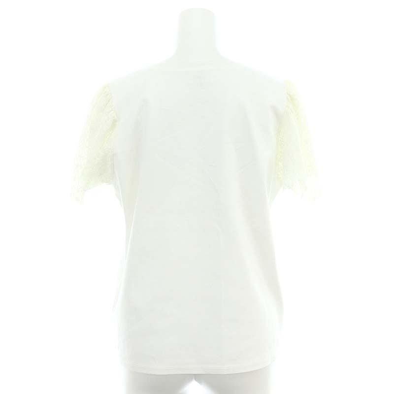 ランバンオンブルー LANVIN en Bleu レーススリーブ Tシャツ 