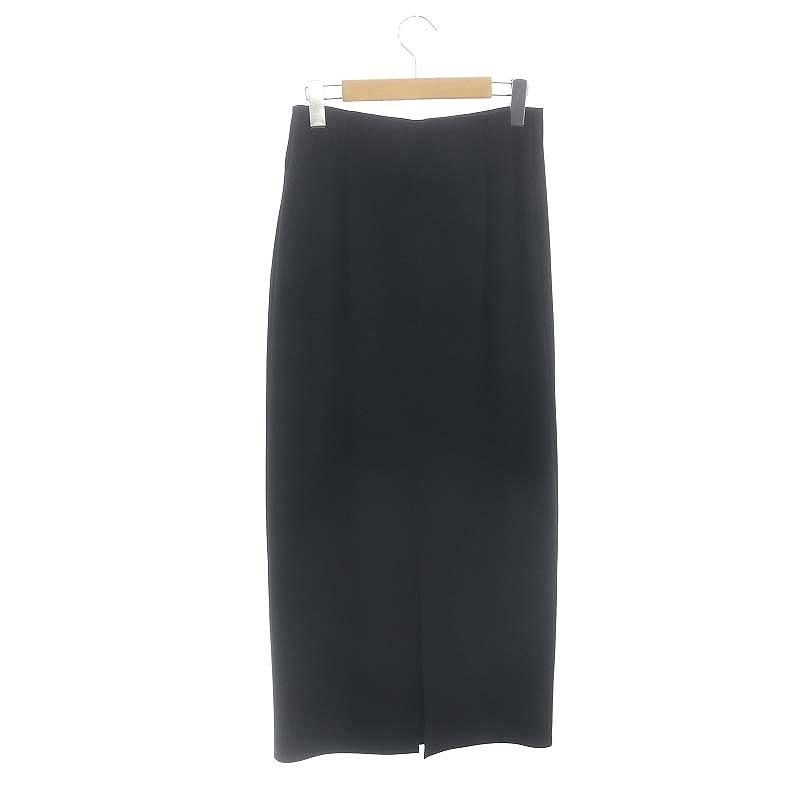 ヨーコチャン YOKO CHAN リネンタックミニスカート 38 M 黒 ブラック  