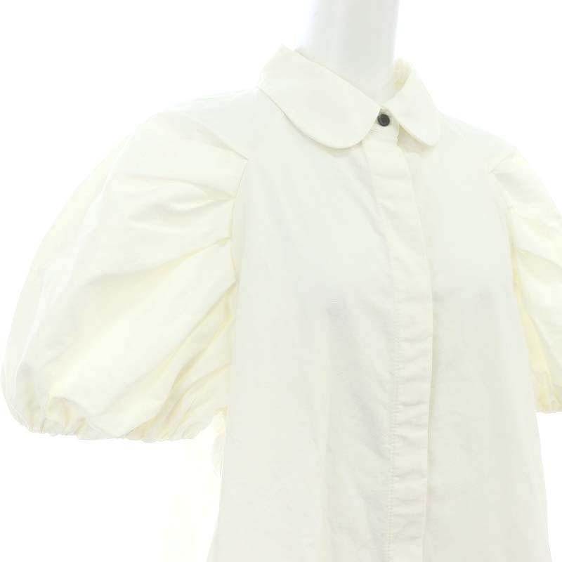 マチャット MACHATT 22SS タックスリーブパフブラウス 半袖 F 白 オフ  