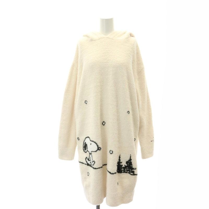 ジェラートピケ PEANUTS SNOOPY パネルジャガードフードドレス 
