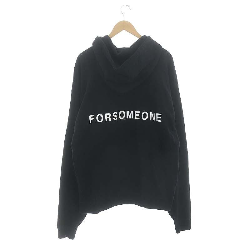 フォーサムワン FORSOMEONE ロゴプリントクルーネックパーカー