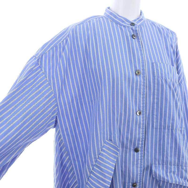 ナゴンスタンス nagonstans 23SS ストライプフレアシャツ 長袖  