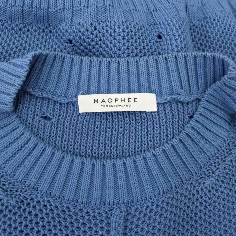 マカフィー MACPHEE トゥモローランド ハニカムコットン クルーネック  