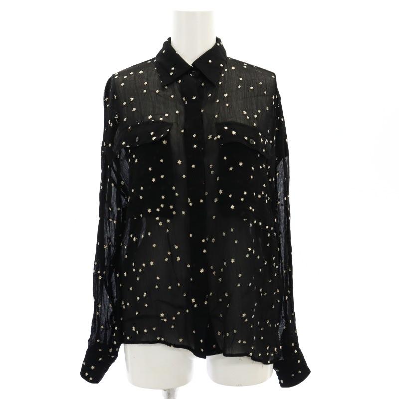 オールセインツ ALLSAINTS スター刺繍 シアーシャツ カジュアル 長袖 