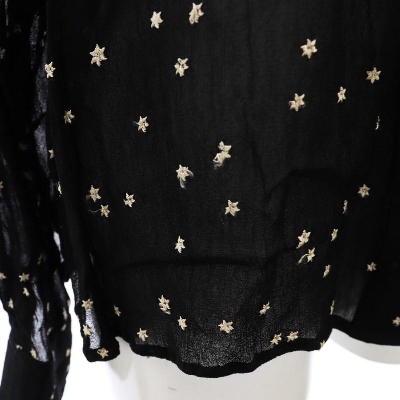 オールセインツ ALLSAINTS スター刺繍 シアーシャツ カジュアル 長袖  