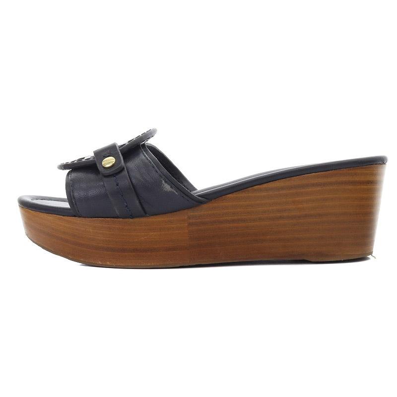 TORY BURCH トリーバーチ ウェッジサンダル ミュール レザー 6M 23cm 