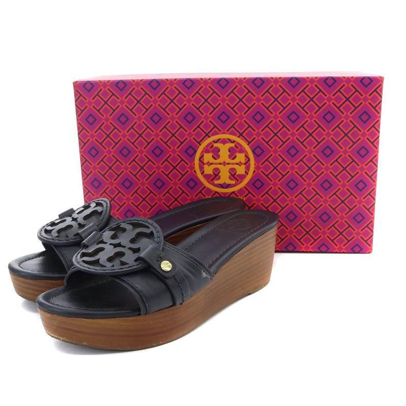 TORY BURCH トリーバーチ ウェッジサンダル ミュール レザー 6M 23cm 