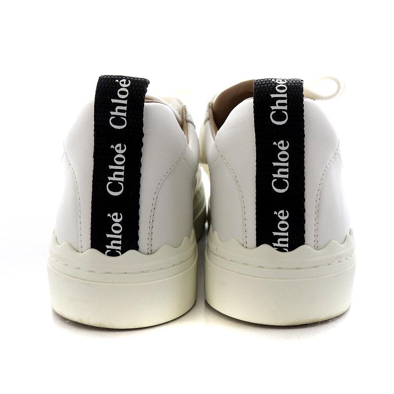 Chloe クロエ CHLOE lauren スニーカー レザー 36 23cm 白 ホワイト 