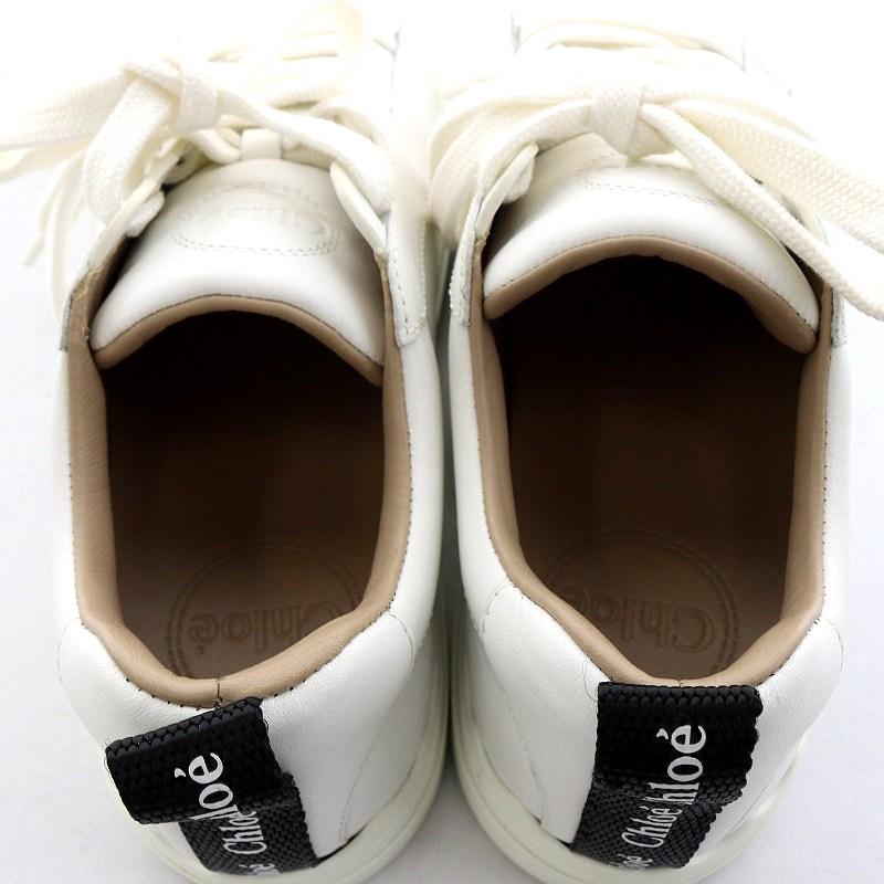Chloe クロエ CHLOE lauren スニーカー レザー 36 23cm 白 ホワイト 