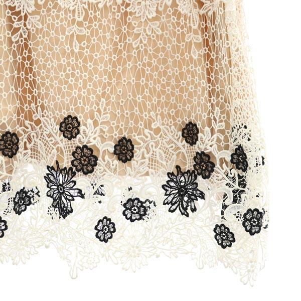 グレースコンチネンタル GRACE CONTINENTAL フラワーレースフレア  