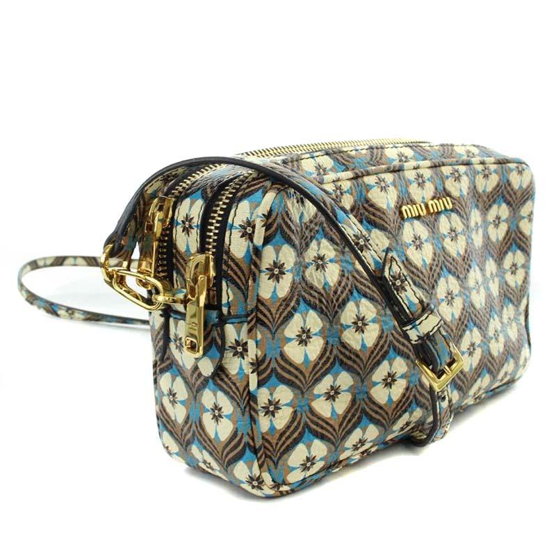 miu ミュウミュウ miumiu マドラスプリント 総柄 ショルダーバッグ